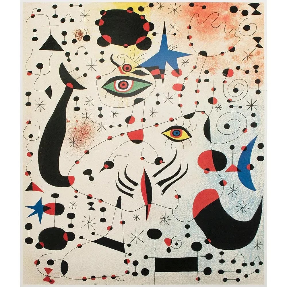 1993 After Joan Miro "In Love With a Woman", First German Edition Poster - 7