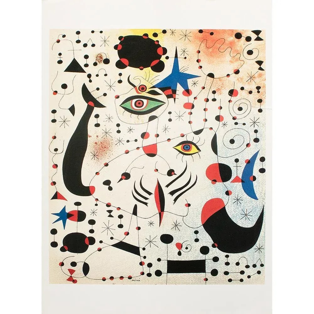 1993 After Joan Miro "In Love With a Woman", First German Edition Poster - 8