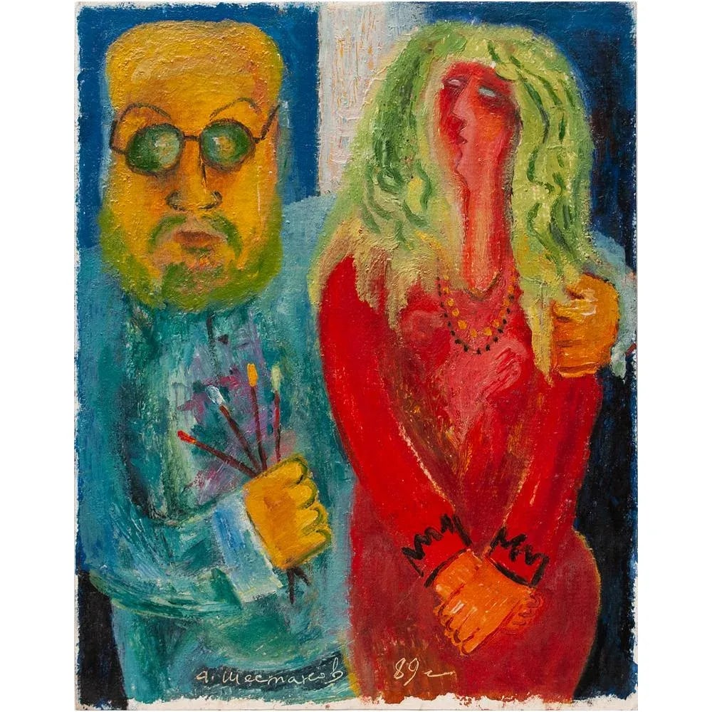 Matisse and His Muse by Adolf Shestakov, Signed, Sealed, C. O. A. - 2