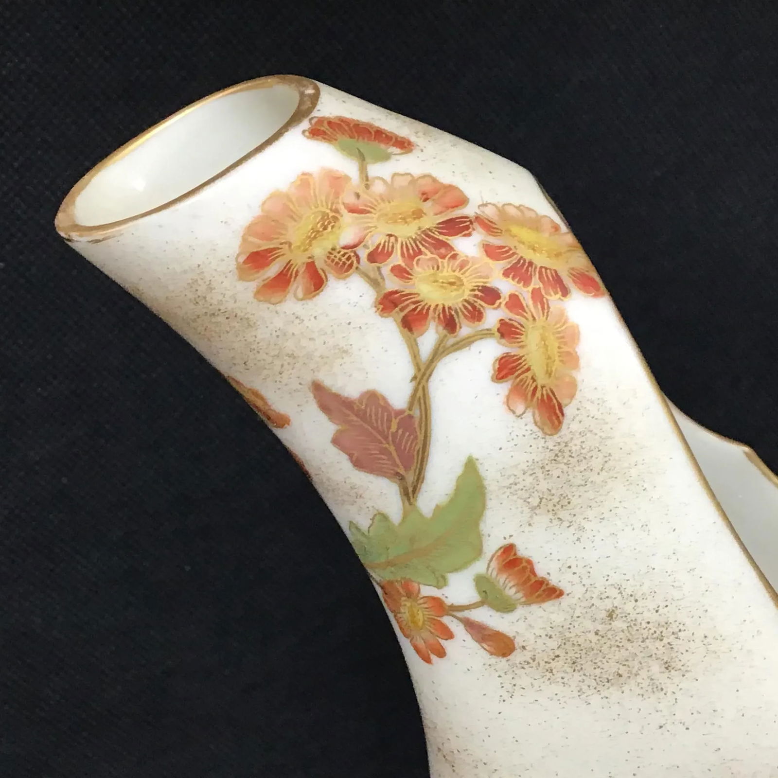 Royal Worcester Antique Porcelain Antler Handled Pitcher - 6