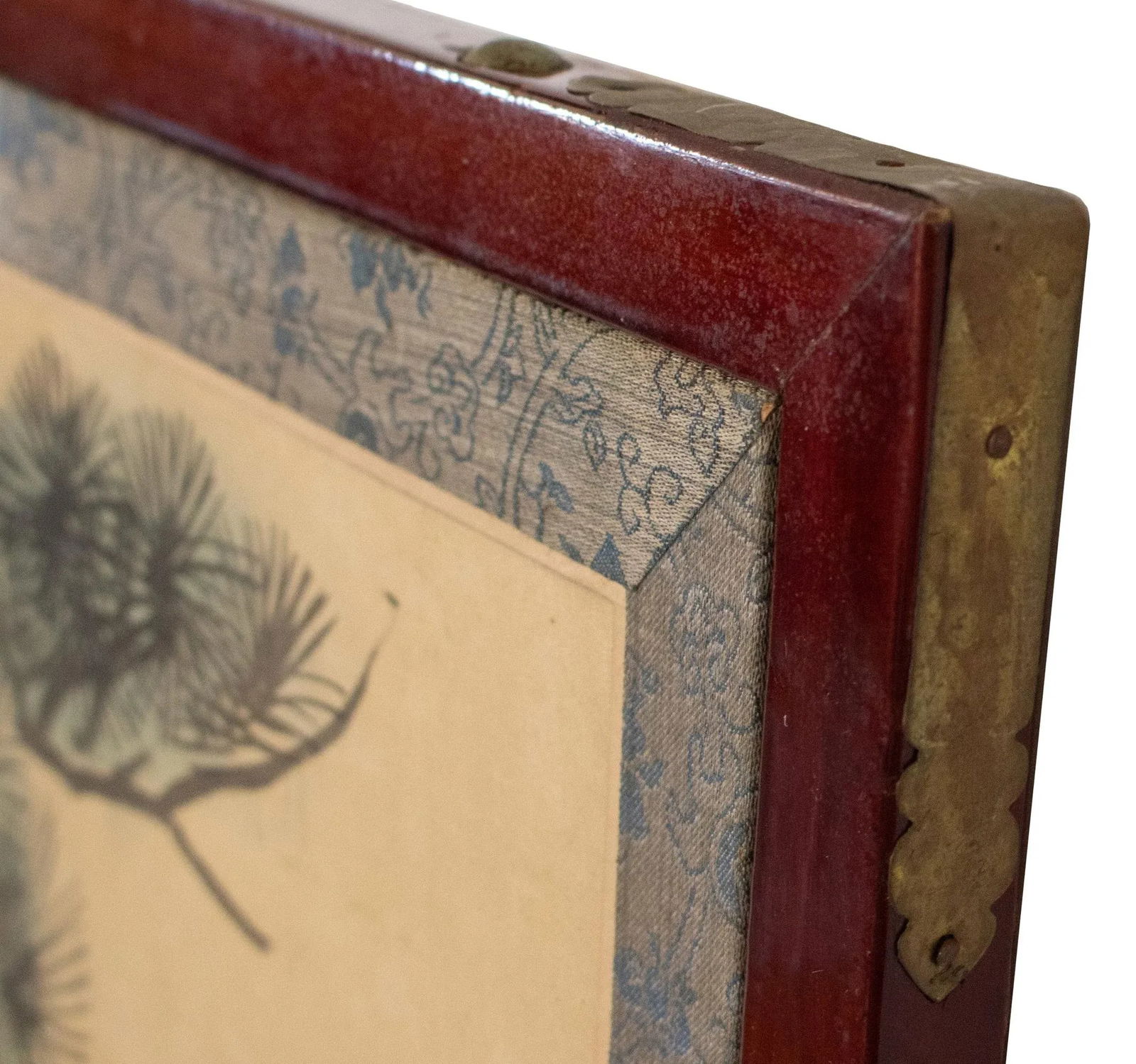 C. 1960s Small Asian Painted Screen "Red-Crowned Cranes and Big Old Pine Tree" - 16