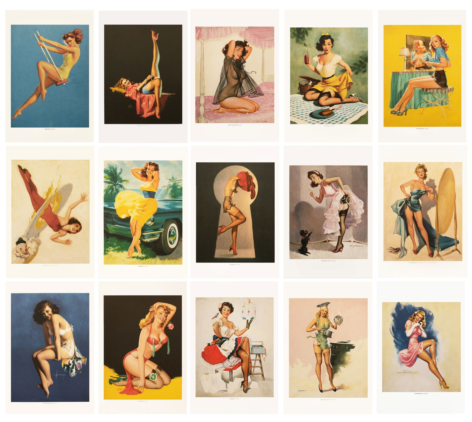 2013 Set of 15 Prints of 1950s American Pin-Ups - 18
