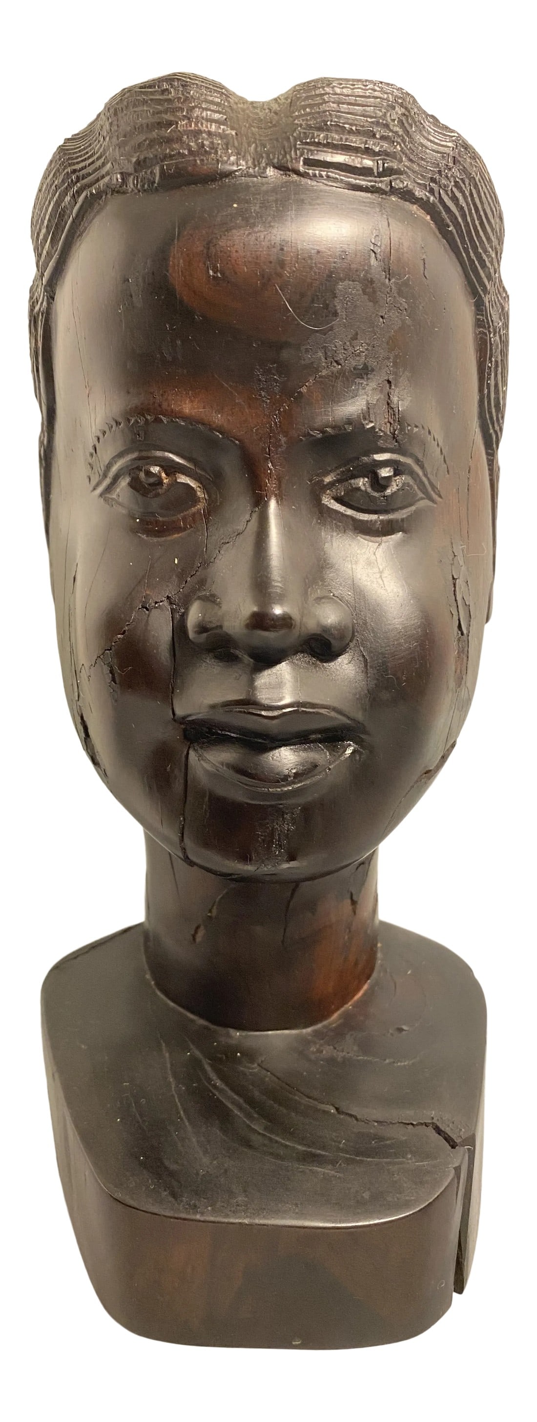 Mid-Century Haitian Female Bust From Irwin and Lane: The Neues Museum in Berlin possesses the legendary bust of Nefertiti, queen of the Nile. Irwin and Lane is offering an equally alluring beauty whom we discovered some years ago, a exquisitely carved H