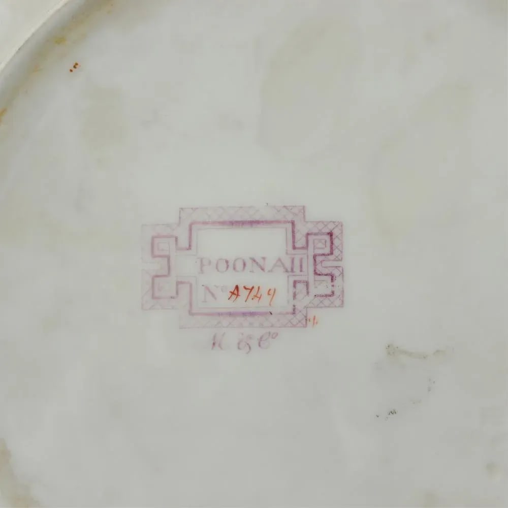 1920s Minton's Porcelain Plates in the Poonah Pattern- a Pair - 4