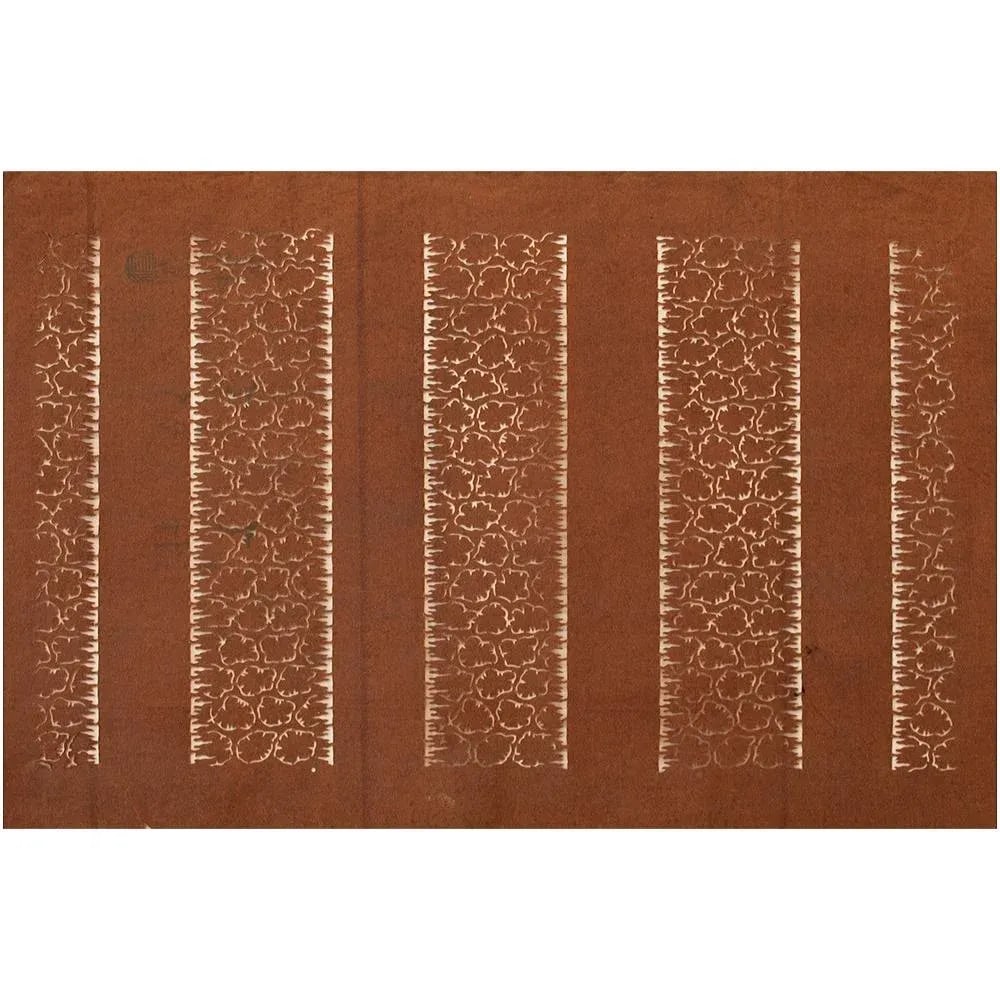 1850s Edo Era Abstract Japanese Katagami Stencil Art - 11