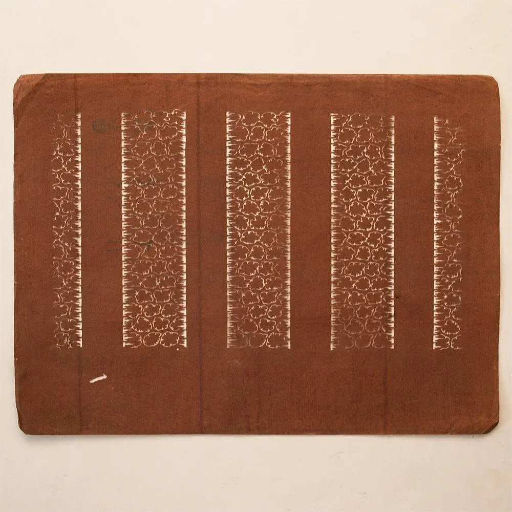 1850s Edo Era Abstract Japanese Katagami Stencil Art - 3