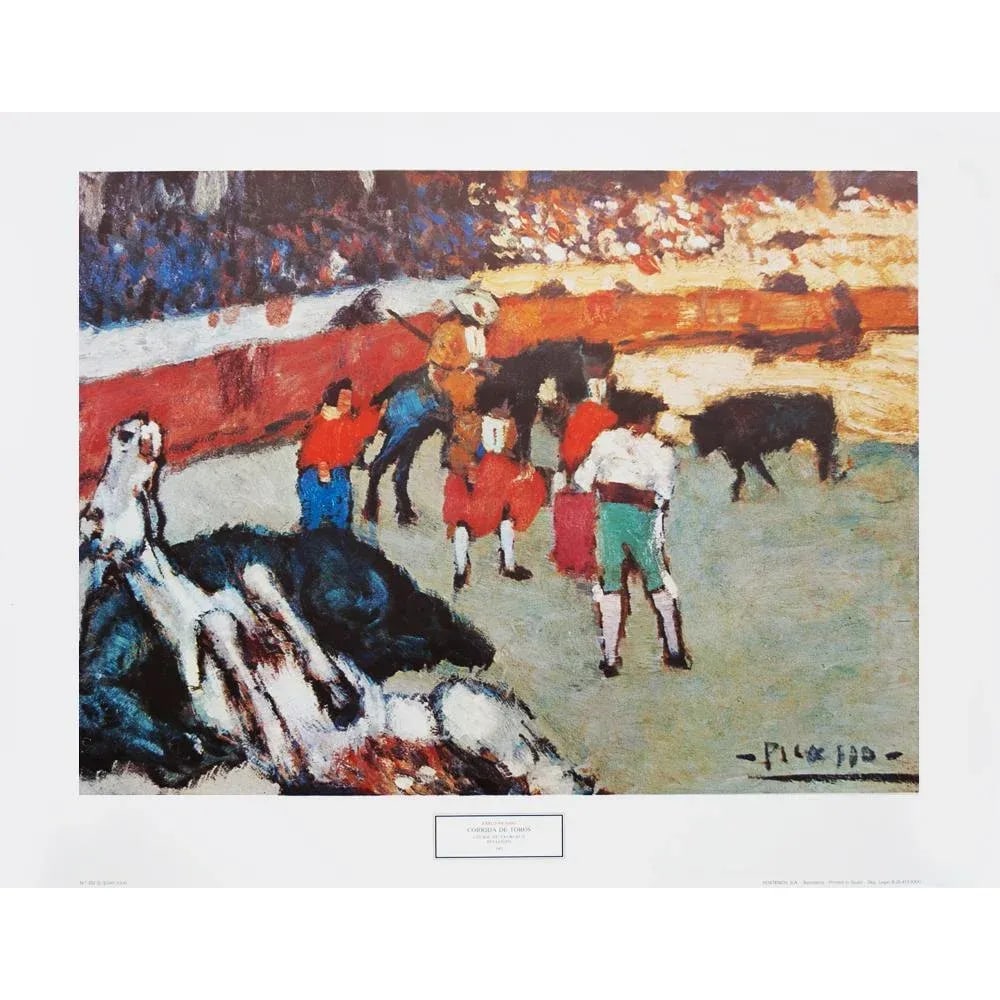 Pre-1970s After Picasso "Corrida De Toros", Period Vintage Poster From Spain - 11