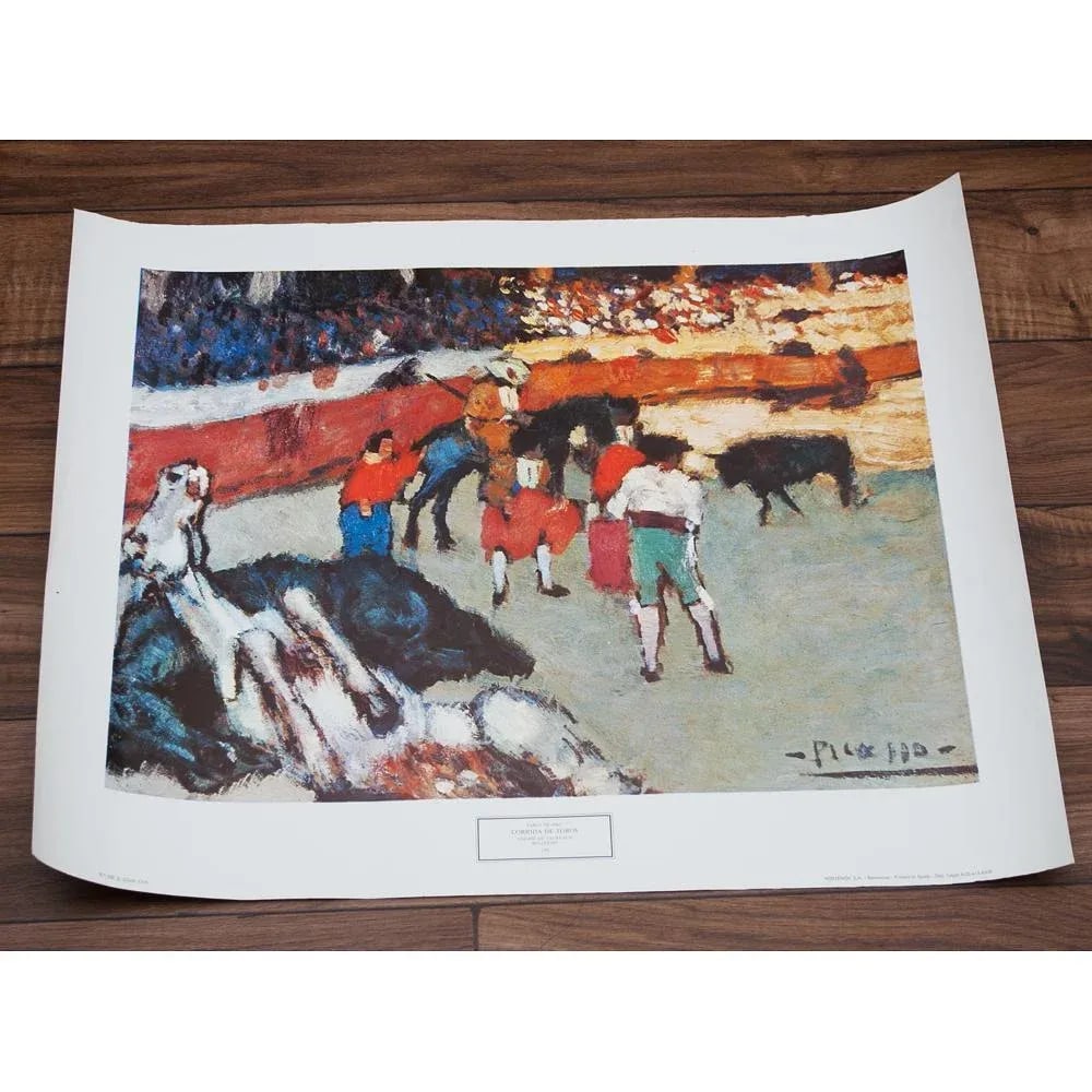 Pre-1970s After Picasso "Corrida De Toros", Period Vintage Poster From Spain - 8