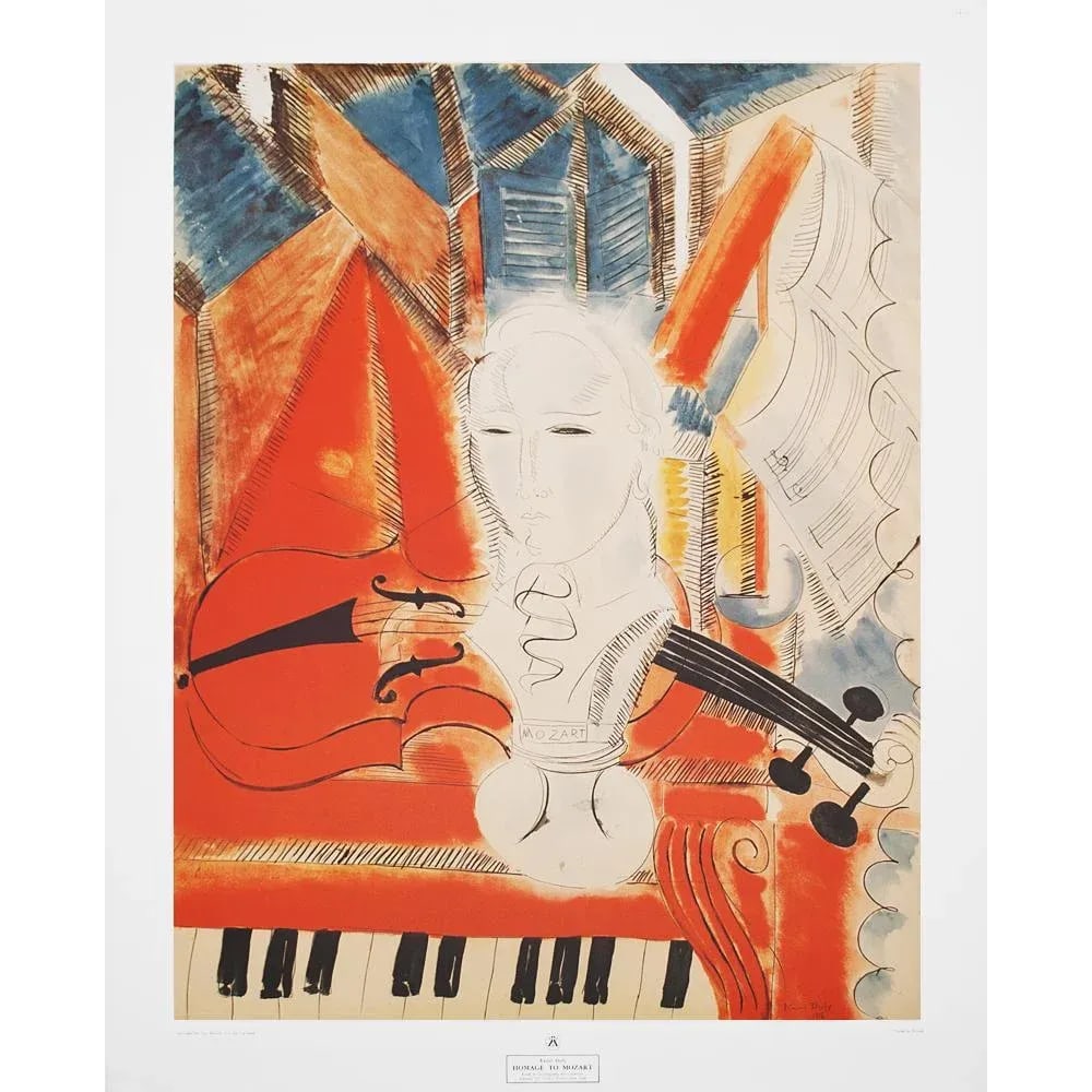 XL After Raoul Dufy, "Homage to Mozart" First Edition Offset Lithograph - 13