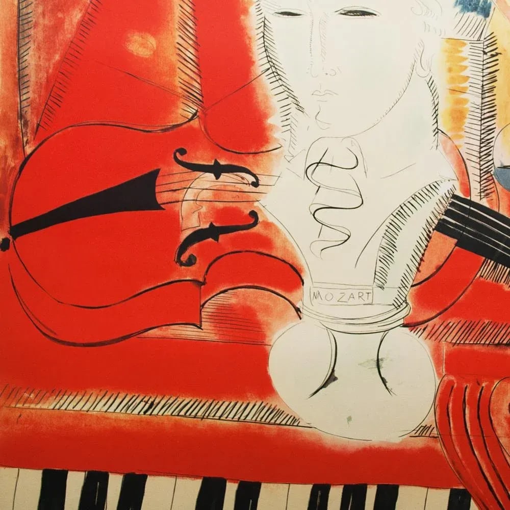 XL After Raoul Dufy, "Homage to Mozart" First Edition Offset Lithograph - 4