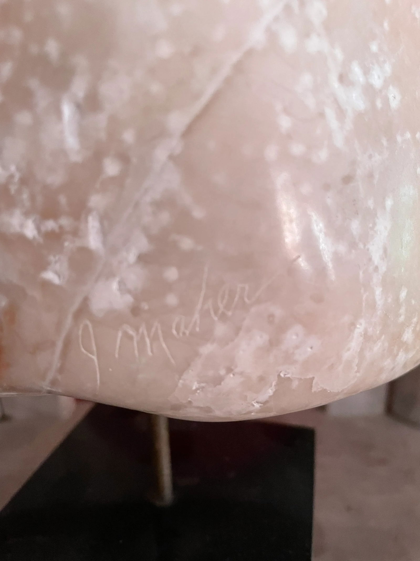 White Marble Figurative Mid Century Bust of a Woman by J Maher. - 7