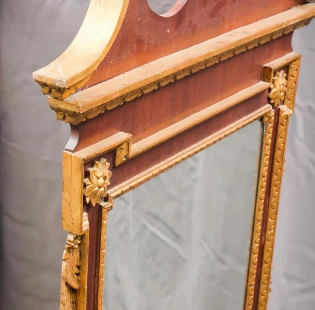 20th Century Chippendale Style Mirrors in Mahogany and Gilt - A Pair - 9