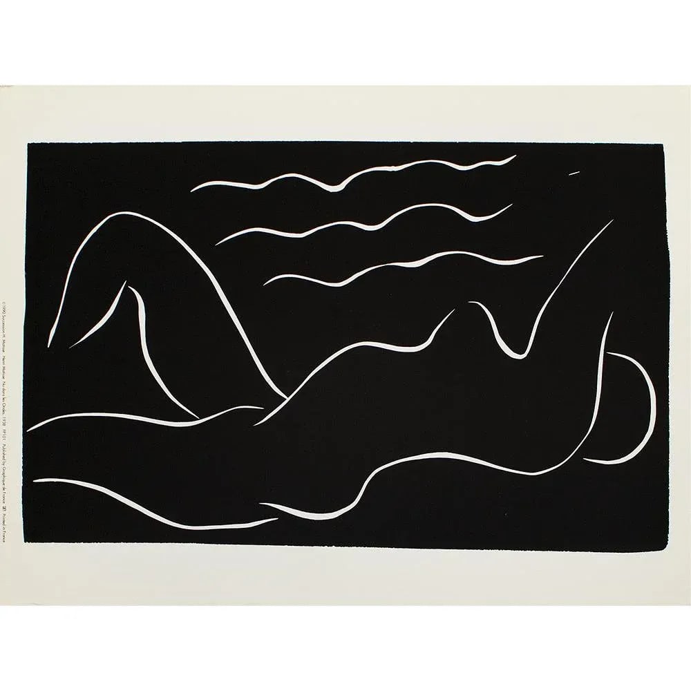 1990 After Henri Matisse, "Nude in the Air" Black and White Print - 3