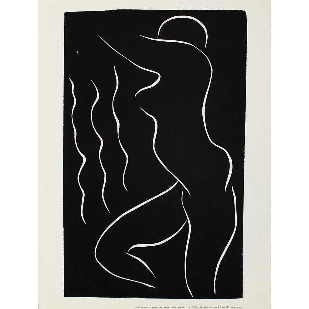 1990 After Henri Matisse, "Nude in the Air" Black and White Print - 7
