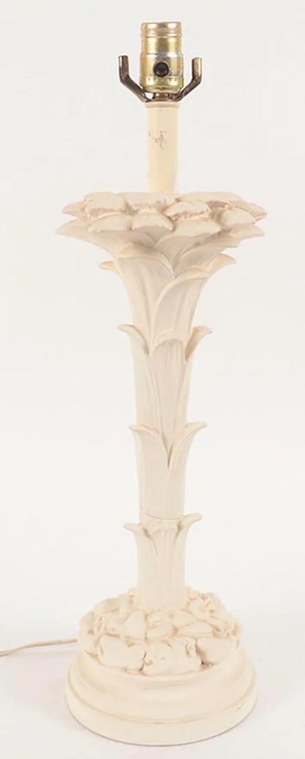 Serge Roche Style Palm Plaster Table Lamp - 6