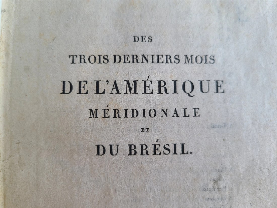 1817 DESCRIPTION of SOUTH AMERICA & BRAZIL ANTIQUE in FRENCH - 5