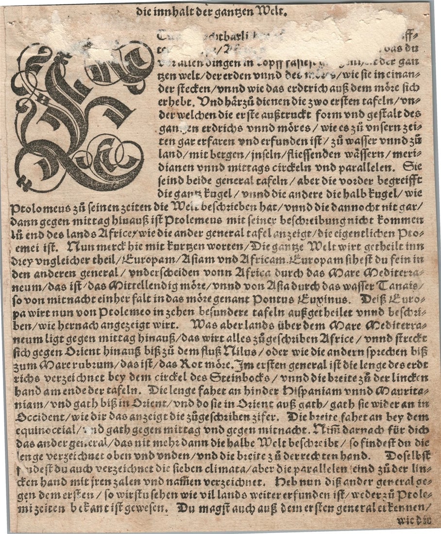1572 EUROPE MAP from SEBASTIAN MUNSTER COSMOGRAPHIA antique - 3