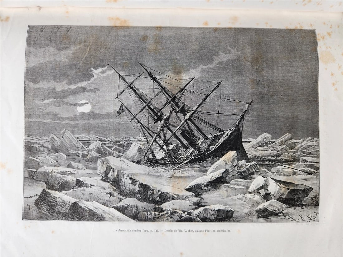 1884 HISTORY of VOYAGES ILLUSTRATED antique NORTH POLE PHILLIPPINES PERSIA USA - 20