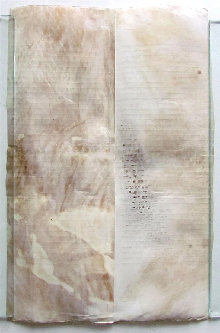 TORAH SCROLL FRAGMENT MANUSCRIPT VELLUM ANTIQUE DEUTERONOMY 12:31-14:26 - 5