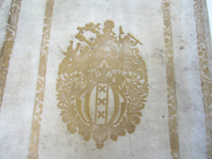 ANTIQUE 1749 AMAZING DECORATIVE VELLUM BOUND MASSIVE FOLIO by BASILII FABRI - 3