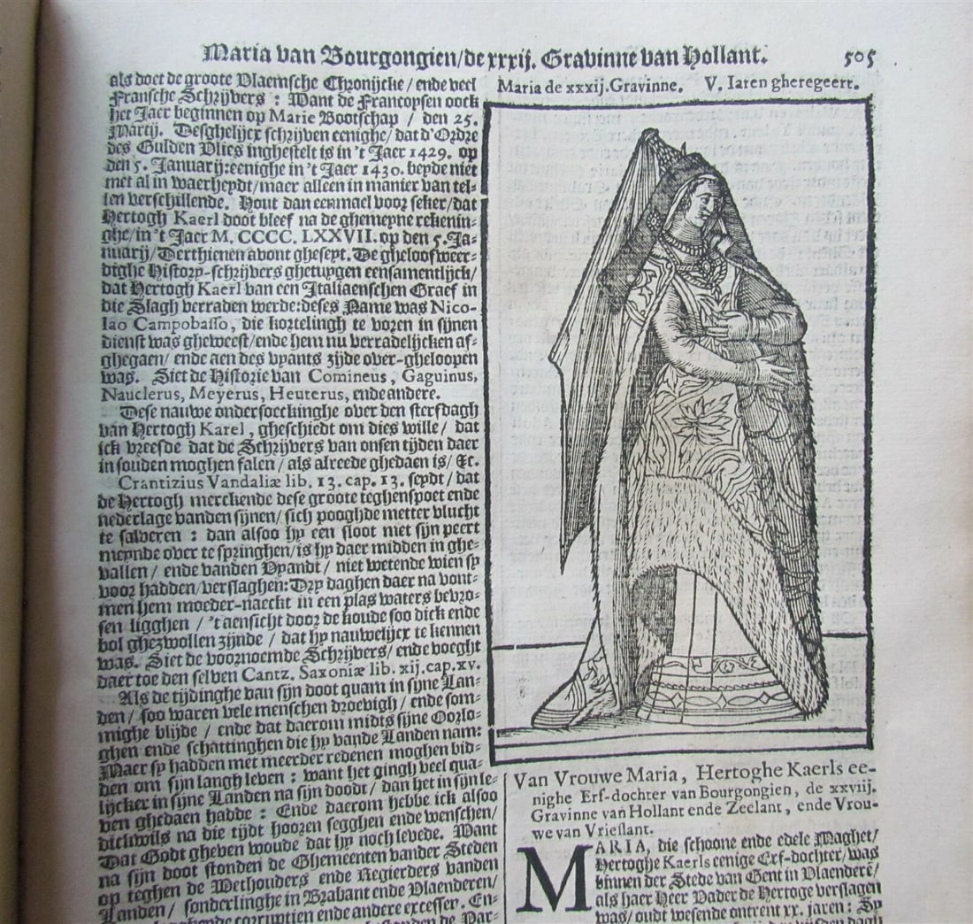 1636 NETHERLANDS HISTORY ILLUSTRATED VELLUM BINDING antique FOLIO - 12