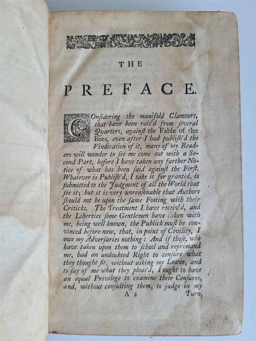 1733 THE FABLE of the BEES Part II antique - 4