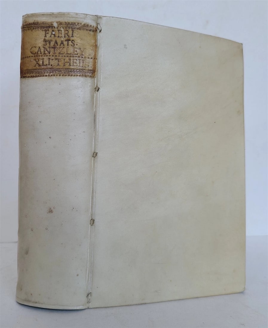 1723 Europaischen Staats-Cantzley antique VELLUM BOUND - 3