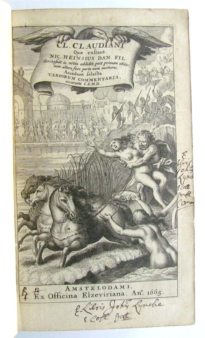 1665 ELZEVIR PRESS antique VELLUM on Claudius Claudianus ANCIENT ROMAN POETRY (1 of 6)