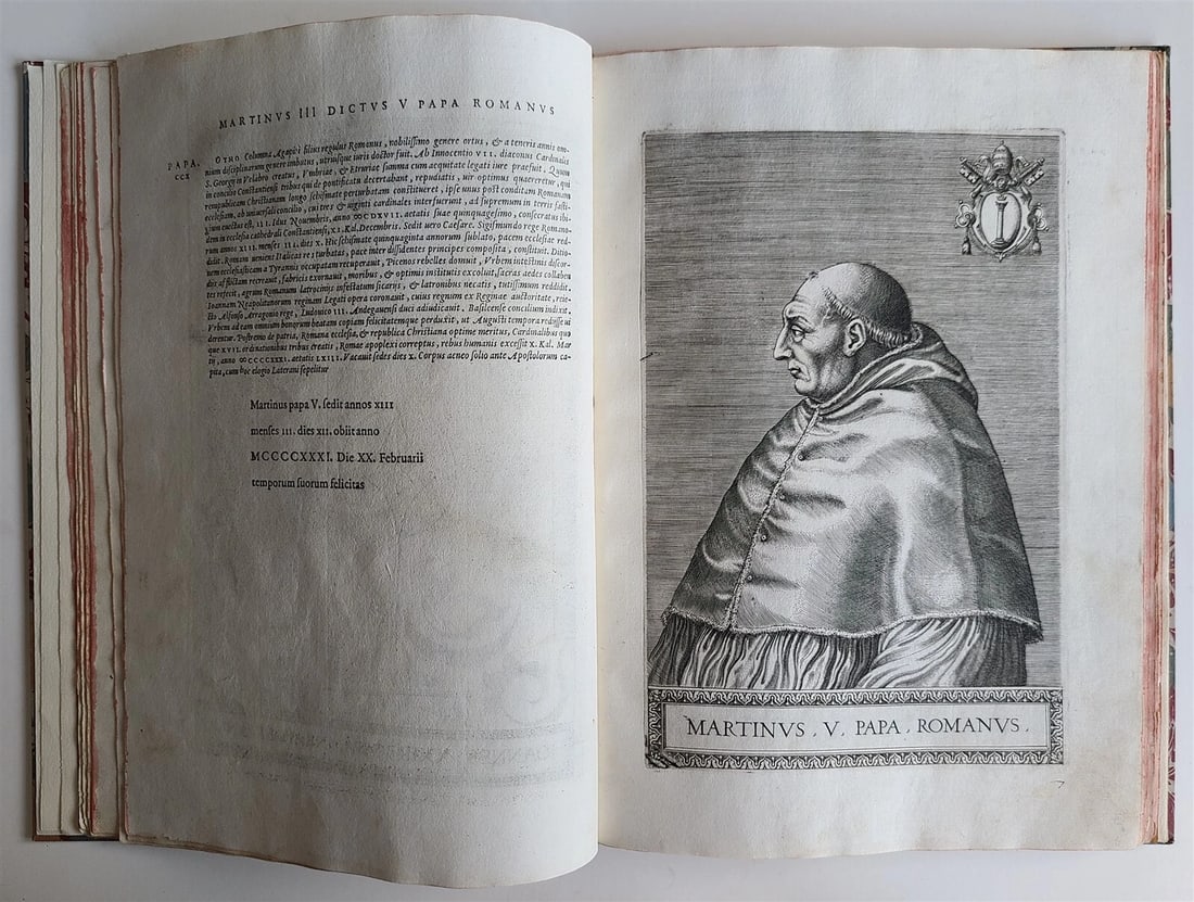 1568 ILLUSTRATED w/28 POPE PORTRAITS XXVII PONTIFICUM ELOGIA ET IMAGINES antique - 10