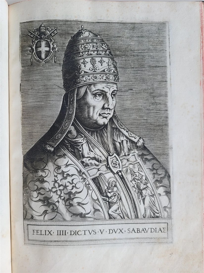 1568 ILLUSTRATED w/28 POPE PORTRAITS XXVII PONTIFICUM ELOGIA ET IMAGINES antique - 12