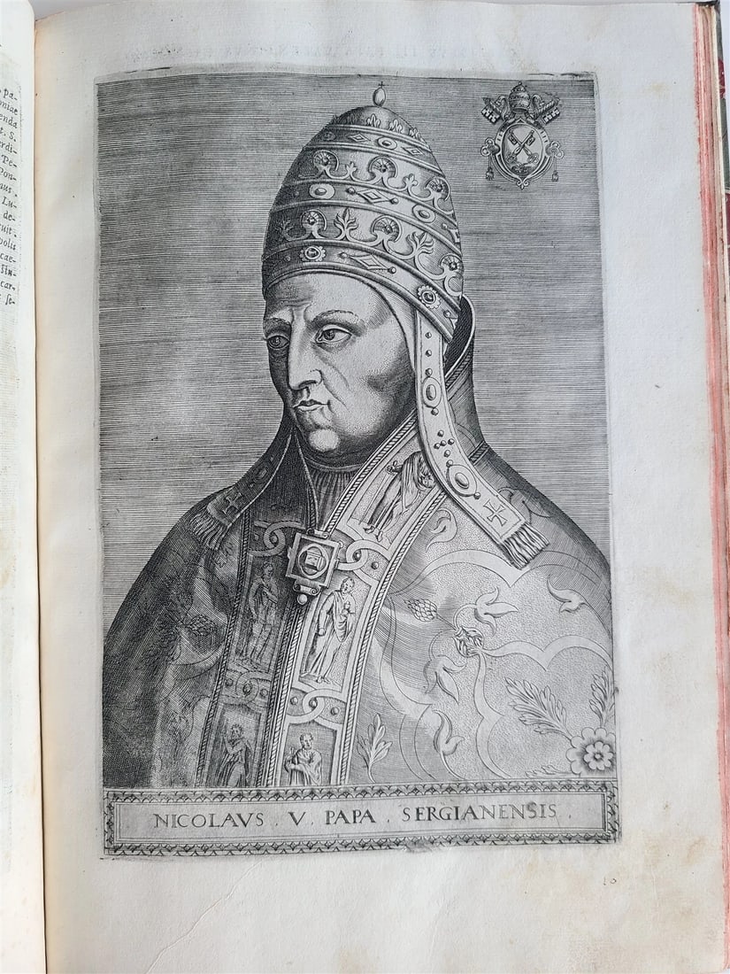 1568 ILLUSTRATED w/28 POPE PORTRAITS XXVII PONTIFICUM ELOGIA ET IMAGINES antique - 13