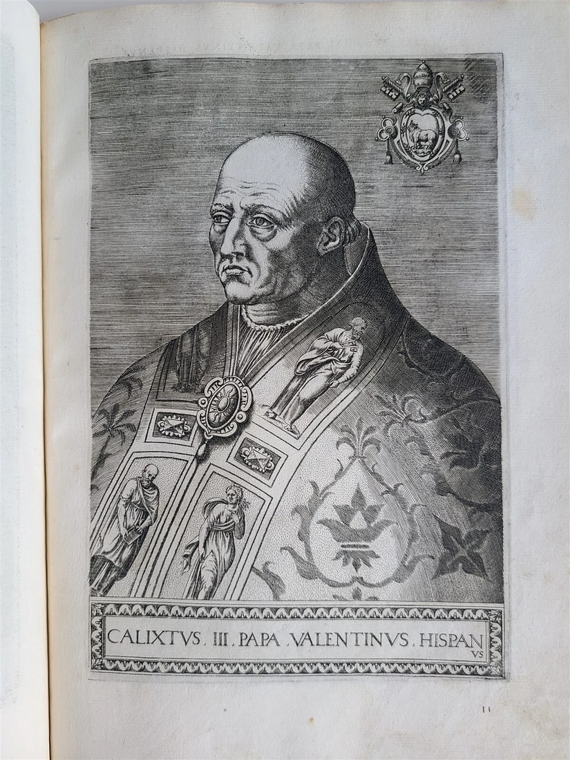 1568 ILLUSTRATED w/28 POPE PORTRAITS XXVII PONTIFICUM ELOGIA ET IMAGINES antique - 14