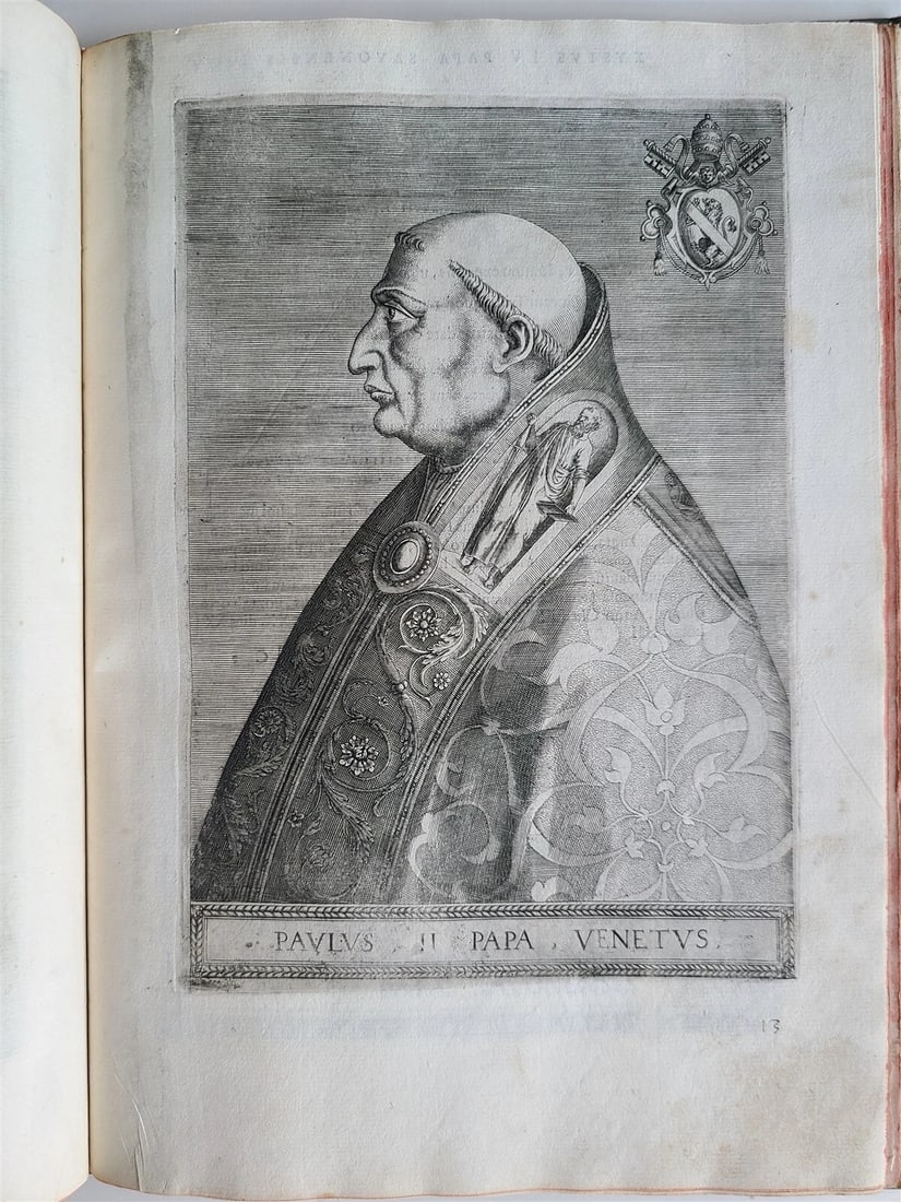 1568 ILLUSTRATED w/28 POPE PORTRAITS XXVII PONTIFICUM ELOGIA ET IMAGINES antique - 16