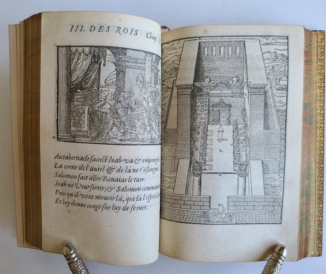 1582 FIGURES DE LA BIBLE antique ILLUSTRATED w/ 430 WOODCUTS scarce 16th CENTURY - 10