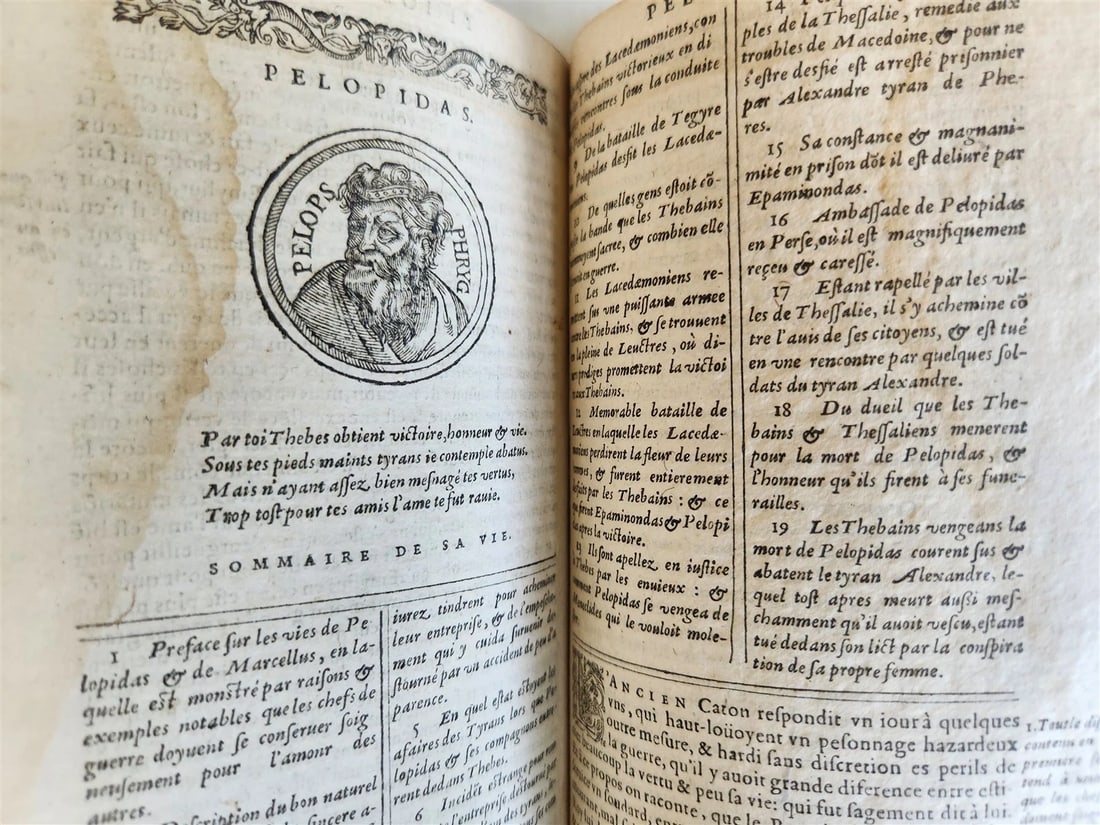 1593 PLUTARCH Les vies des hommes illustres grecs et romans ILLUSTRATED antique - 11