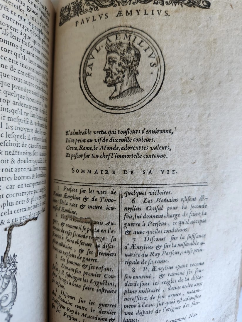 1593 PLUTARCH Les vies des hommes illustres grecs et romans ILLUSTRATED antique - 13