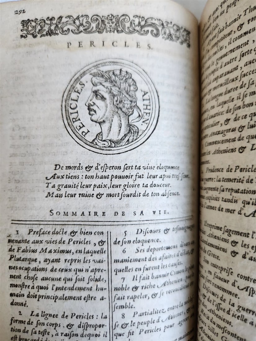 1593 PLUTARCH Les vies des hommes illustres grecs et romans ILLUSTRATED antique - 14