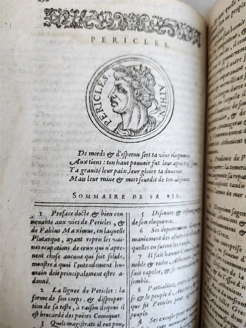 1593 PLUTARCH Les vies des hommes illustres grecs et romans ILLUSTRATED antique - 15