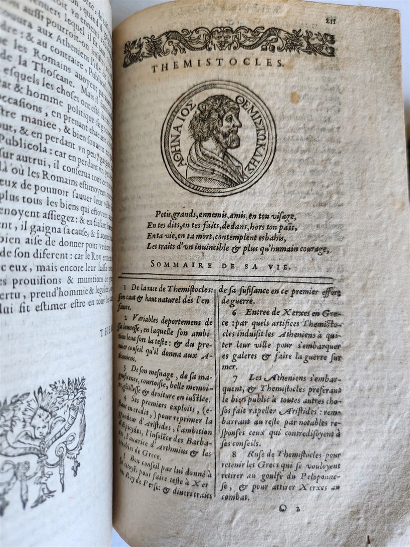 1593 PLUTARCH Les vies des hommes illustres grecs et romans ILLUSTRATED antique - 16