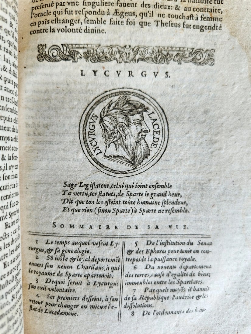 1593 PLUTARCH Les vies des hommes illustres grecs et romans ILLUSTRATED antique - 5