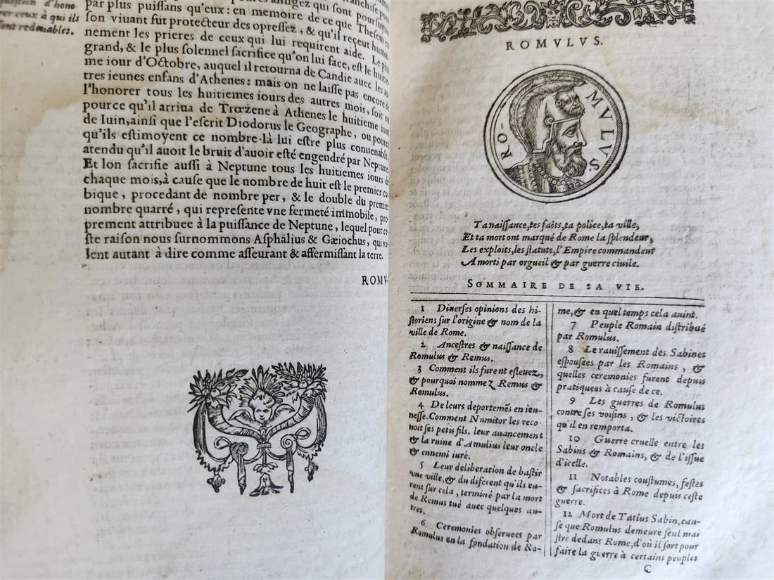 1593 PLUTARCH Les vies des hommes illustres grecs et romans ILLUSTRATED antique - 6