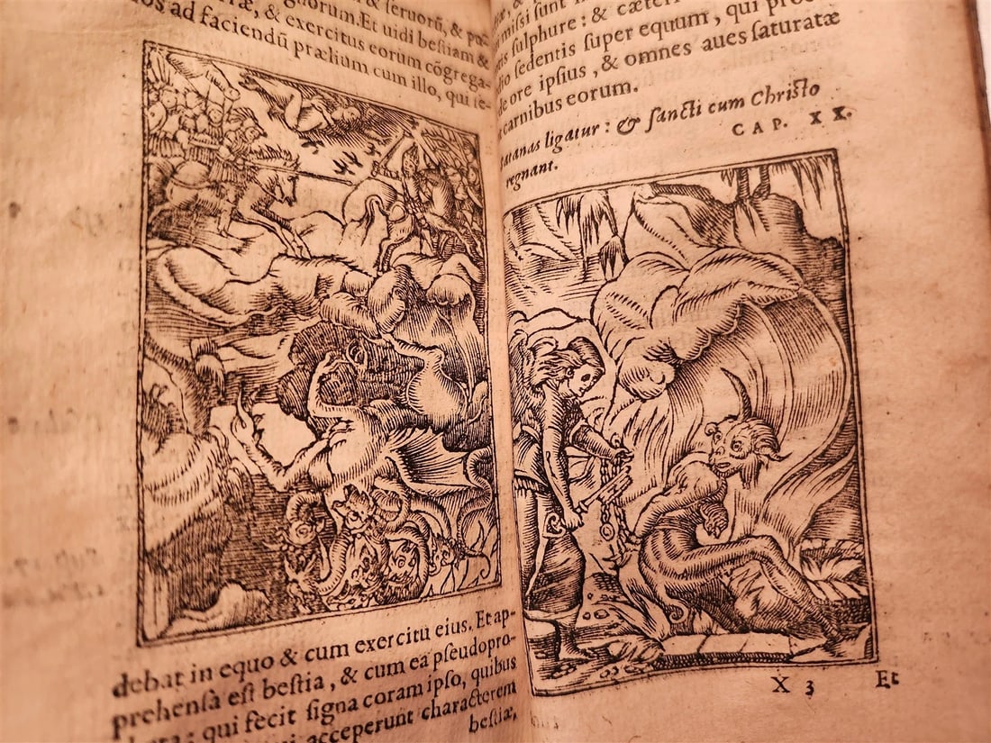1530s BIBLE in LATIN GRYPHIUS ILLUSTRATED antique RARE pocket size (1 of 20)