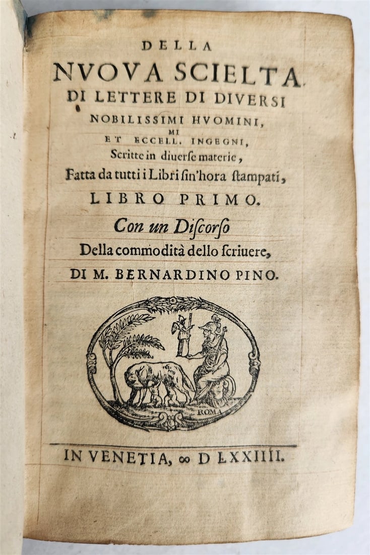 1574 BERNARDINO PINO antique Della nuoua scielta di lettere ALDUS ALDINE PRESS (1 of 11)