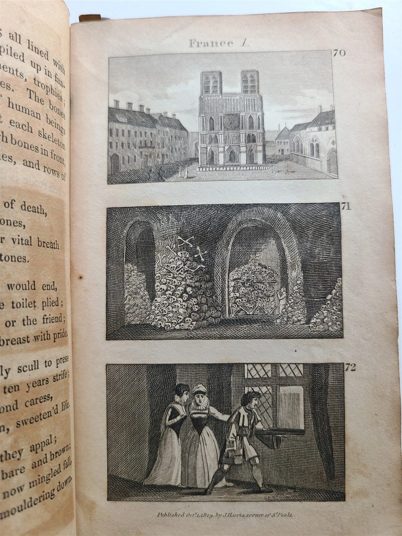 1823 SCENES in EUROPE antique illustrated CHILDRENS BOOK - 17