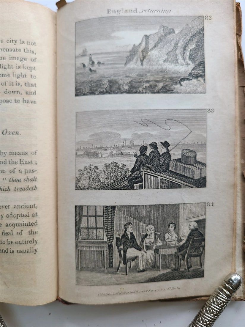 1823 SCENES in EUROPE antique illustrated CHILDRENS BOOK - 20