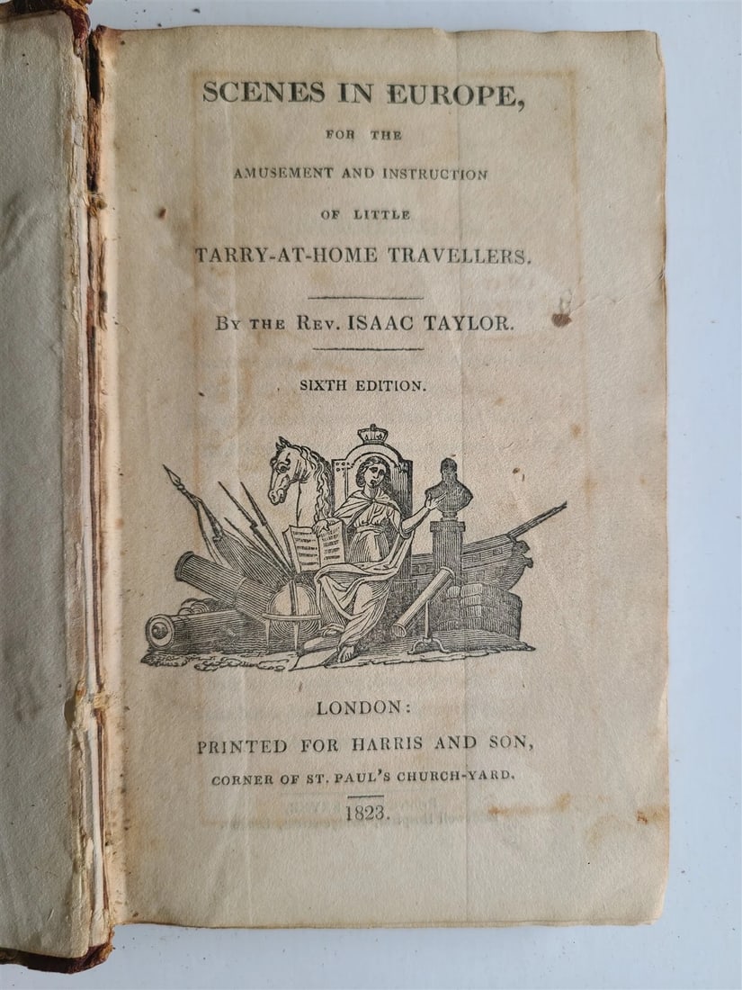 1823 SCENES in EUROPE antique illustrated CHILDRENS BOOK - 3