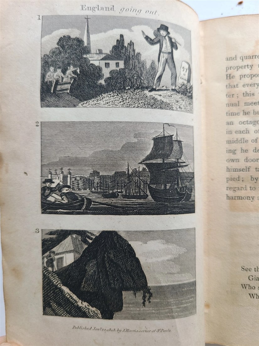 1823 SCENES in EUROPE antique illustrated CHILDRENS BOOK - 5