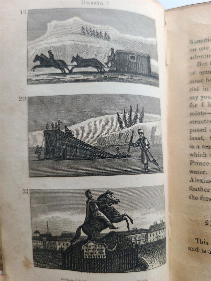 1823 SCENES in EUROPE antique illustrated CHILDRENS BOOK - 8