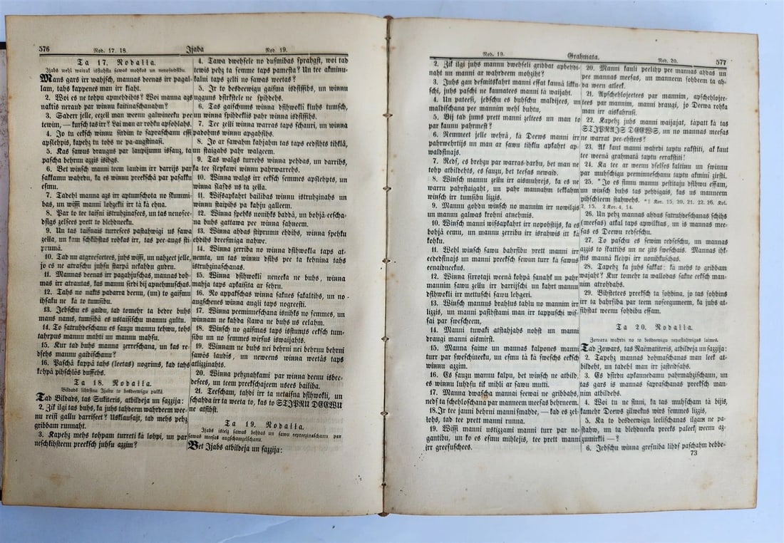 1854 BIBLE in LATVIAN antique PRINTED IN RIGA FOLIO - 6