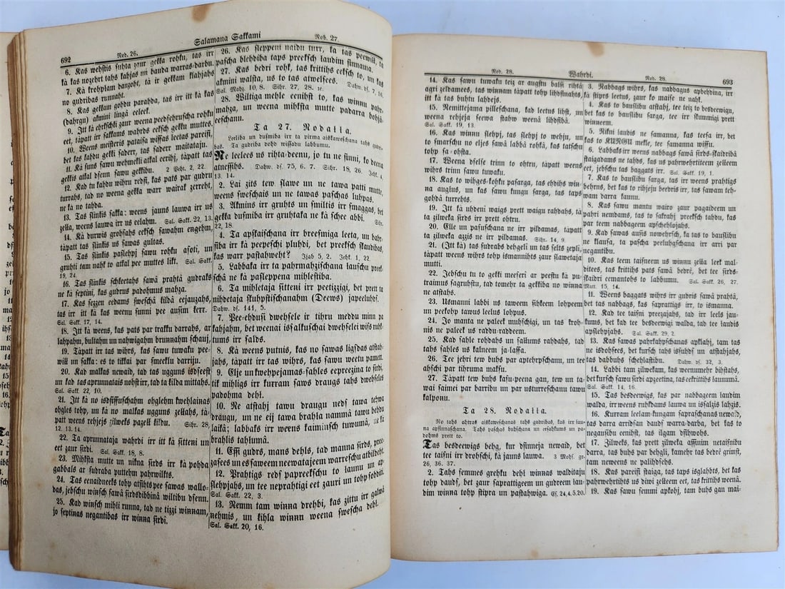 1854 BIBLE in LATVIAN antique PRINTED IN RIGA FOLIO - 7